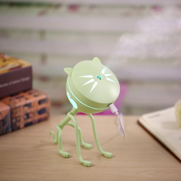 

essential oils diffusers 1pcs mini cat humidifier usb deskportable atomization and humidification colorful night lights interface