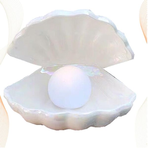 

decorative objects & figurines 1pc night light lovely chic cute decor lamp bedside shell pearl design for kids room