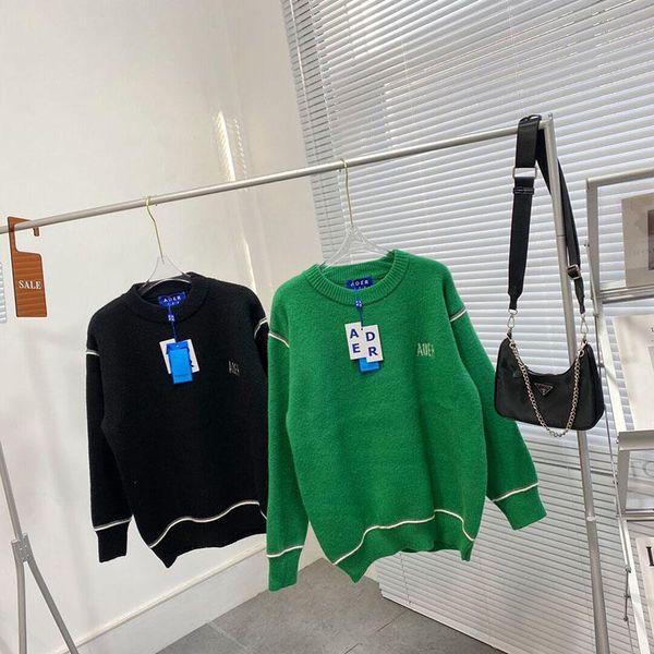 

men's sweaters adererror sweater letter retro embroidered casual men women 1:1 ader wool knit pullover loose couple, White;black