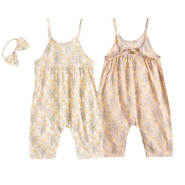 

rompers korean style toddler baby girl romper infant girls jumpsuit cotton sleeveless summer clothes, Blue