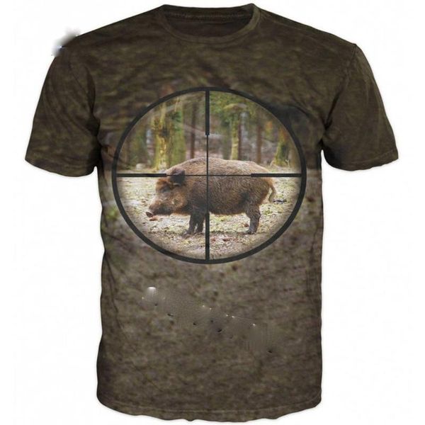 

men's t-shirts 3d print harajuku hunting t shirt fashion t-shirt women animal wild boar tee boys funny short sleeve rock hip hop clothi, White;black