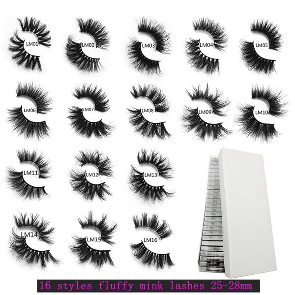 

false eyelashes rainsin wholesale 5-50 pairs lm 25mm messy fluffy 3d mink lashes makeup 5d dramatic long natural eyelash