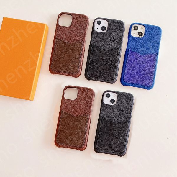 

leather designer phone cases for iphone 14 pro max 13 12 mini 11 xs xr x 8 7 14plus fashion print cover card slot luxury mobile shell wallet