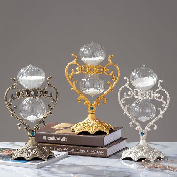 

other clocks & accessories nordic style creative metal time glass hourglass 30/60 minutes modern art craftwork home living room office desk
