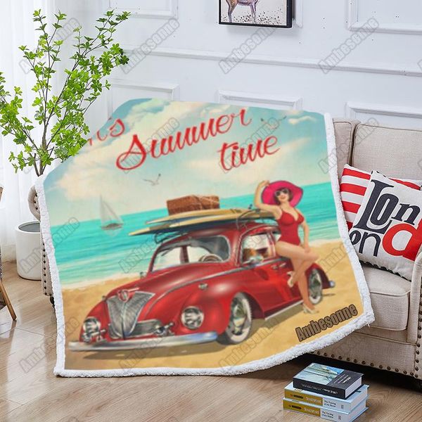 

blankets its summer time print blanket kids for beds sofa outdoor picnic custom