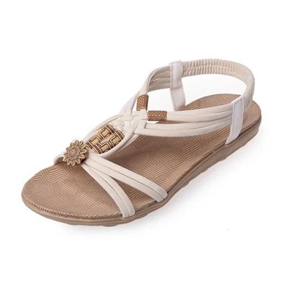 

sandals women shoes luxury design 2021 summer flat bohemian style, Black