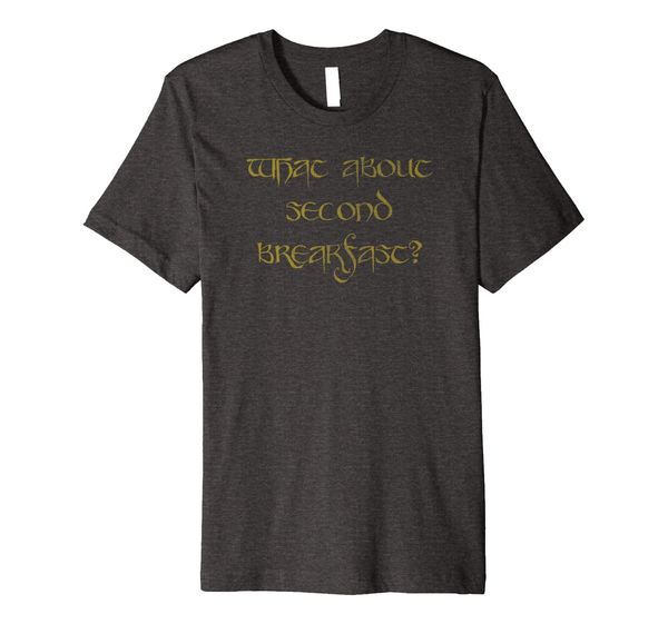 

what about second breakfast gold t-shirt, White;black