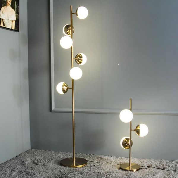 

european modern floor lamp golden metal living room sofa led standing el bedroom loft decorative bedside lamps