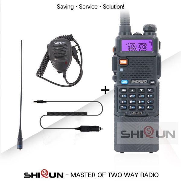 

baofeng 8w uv-5r walkie talkie enlarge 3800mah battery tri power high mid low dual band uhf vhfbaofeng uv5r two way radio uv 5r