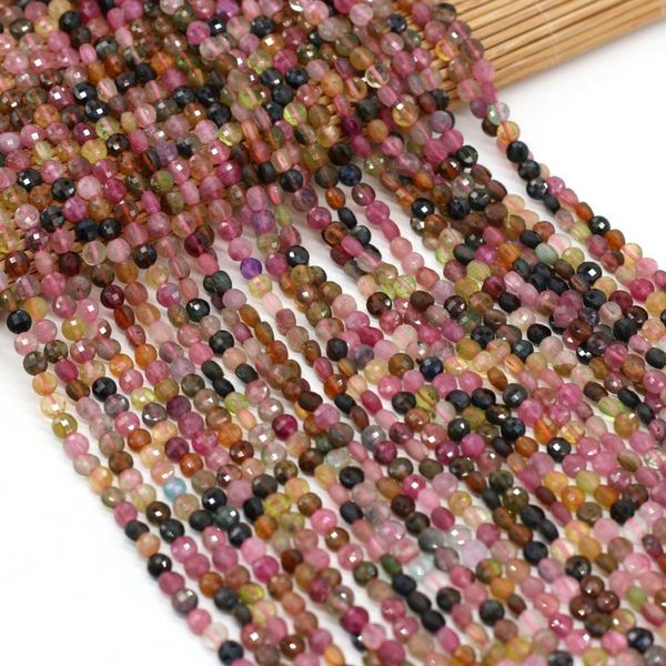 

other natural stone beads oblate shaped faceted tourmaline loose spacer beaded for jewelry making diy bracelet necklace accessories