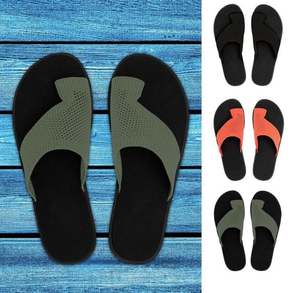 

slippers summer sandals for women casual beach open-toe shoes femme breathable fashion garden, Black