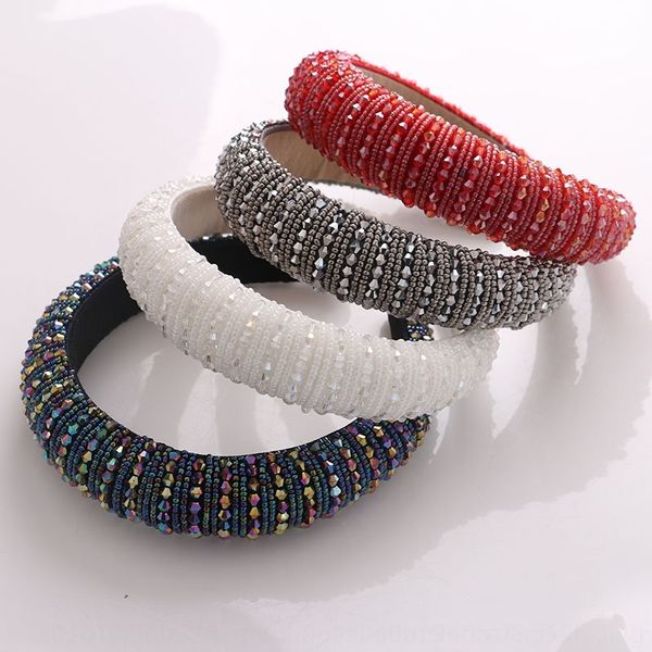

jul0 baroque pearl hair korean crystal pearl head headbands sponge hair band, Silver
