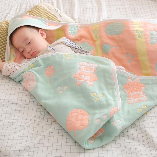 

born baby blankets muselina infant stroller sleepsack 90*90cm cotton gauze children's quilt kids bath towel & swaddling