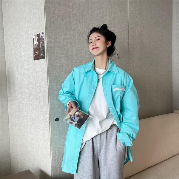 

women's blouses & shirts 2021 casual clothing korean blusas feminina vero candy color brief tunique femme office lady, White