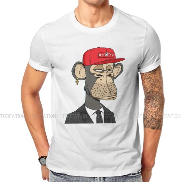 

men's t-shirts bored ape yacht club #4177 round collar tshirt nft non fungible tokens pure cotton t shirt men fashion oversized big sa, White;black