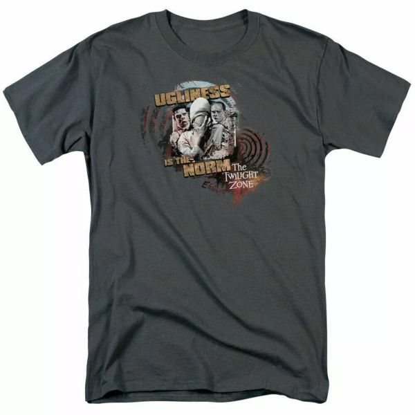 

the twilight zone the norm t shirt mens licensed classic tv charcoal, White;black
