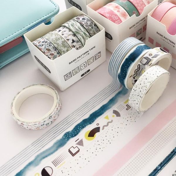 

gift wrap 5pcs creative blue ripple washi tape masking diy handbook dairy journal scrapbooking po decoration sticker 1cm*3m