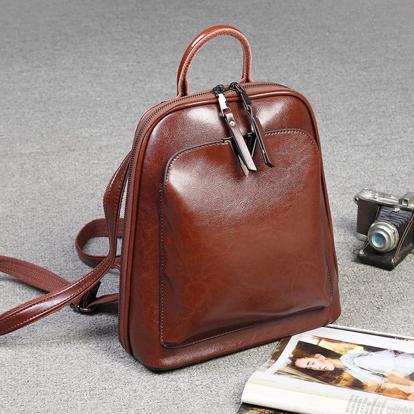 

leather women's bag fashion school leisure single shoulder oblique cross