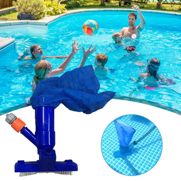 

pool & accessories 1 pc swimming vacuum cleaner eu/us plug suction head pond fountain spa brush with handle cleaning disinfect tools