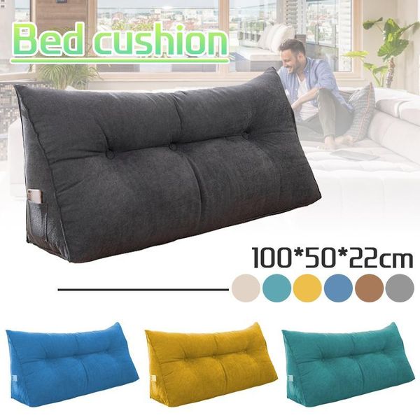 

100*50cm large size multifunction long pillow high-grade simple bed cushion soft modern simplicity for sleeping cushion/decorative