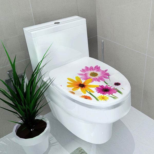 

wall stickers 1pcs 3d toilet sticker decoration wallpaper bathroom decor accessories muraux room home wc decoratie