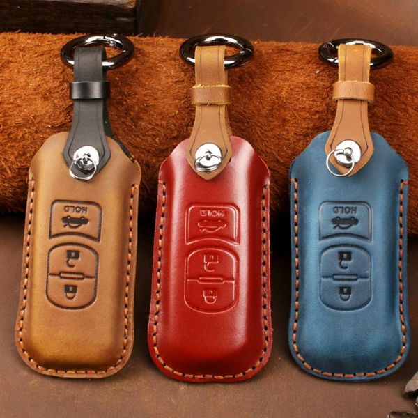 

keychains for mazda 2 3 6 cx-5 cx-7 buttons smart remote control fob cover key chain holder car bag auto accessor, Silver