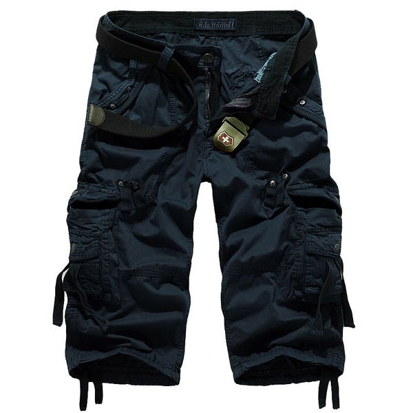 

men's shorts summer cargo men cotton casual outdoor multi-pocket calf-length short pants men1 hxoh, White;black