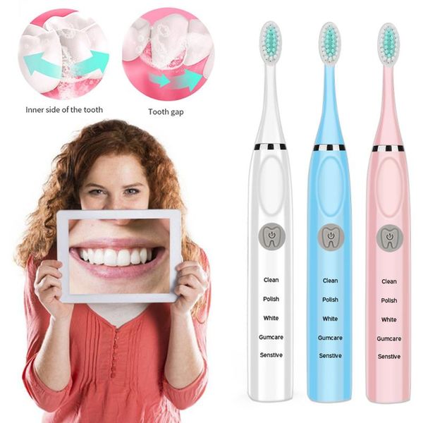 

sonic electric toothbrushes for adults usb charge rechargeable tooth brushes electronic brush with 2 heads smart toothbrush