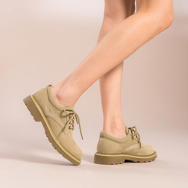 

dress shoes casual women derby cow suede leather canvas patchwork lace-up round toe ladies flat shoes handmade 21343, Black