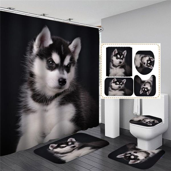 

shower curtains dog curtain bathroom hooks waterproof water repellent
