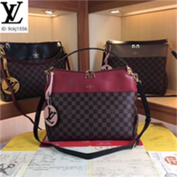 

cross brand designer luxury m43160 bags red cowhide color block totes shoulder bag women handbags shoulder iconic bags handles body bag, Red;black