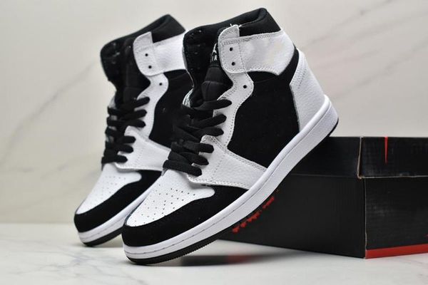 

basketball shoes classic retro mens womens high 1 trainers black and white panda 1s sports running sneakers 36-45