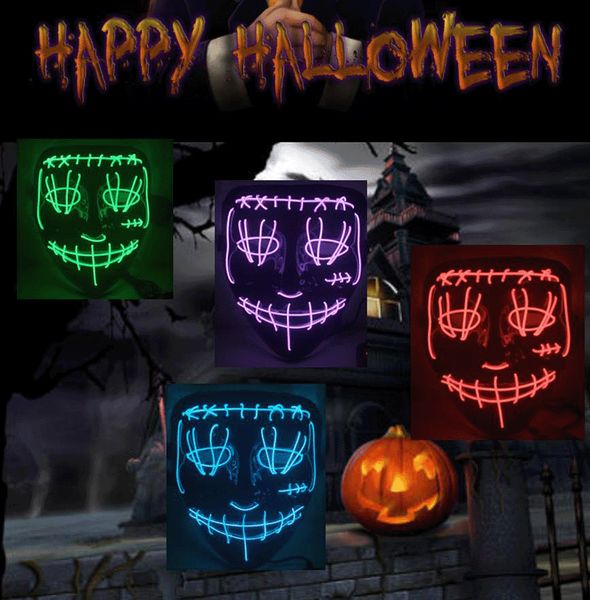 

double color music speed led mask halloween festival party supplies for kids adults