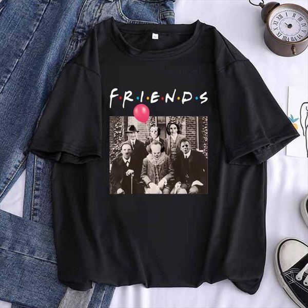 

michael myers jason voorhees halloween mens t shirts horror friends and women black shirt girl summer grey yellow white, White;black