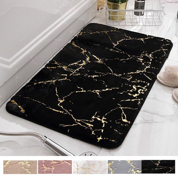 

bath mats nordic style anti-slip absorbent carpets shower bathroom carpet soft toilet floor faux hair rugs for home decor 4 size