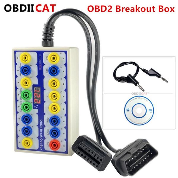 

code readers & scan tools obdiicat ly obd 2 break out box obd2 breakout obdii protocol detector diagnostic connector for auto car