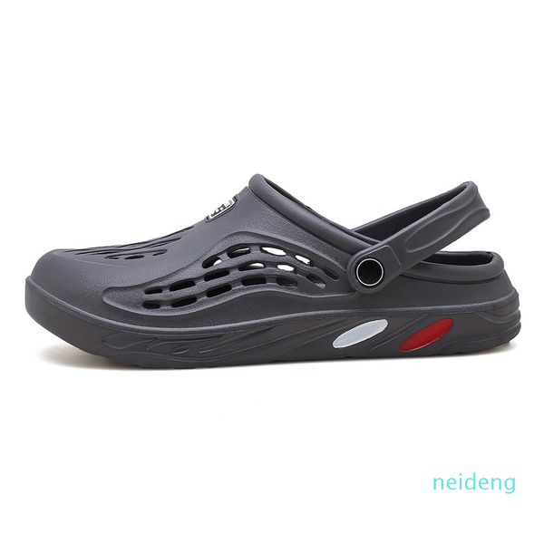 

outdoor men women slides hole shoes rubber sandals slippers suitable black blue red foam runner beach indoor soft bottom platform 2021