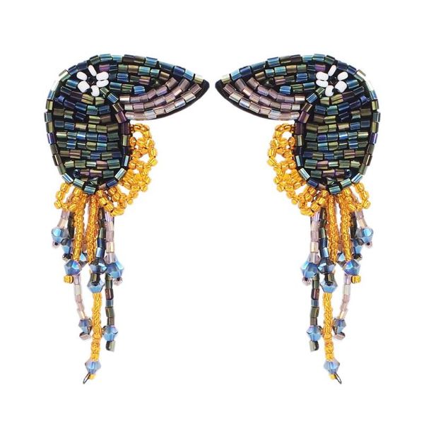 

dangle & chandelier handmade resin beads animal birds drop earrings for women statement tassel cute accessories party gift uken, Silver