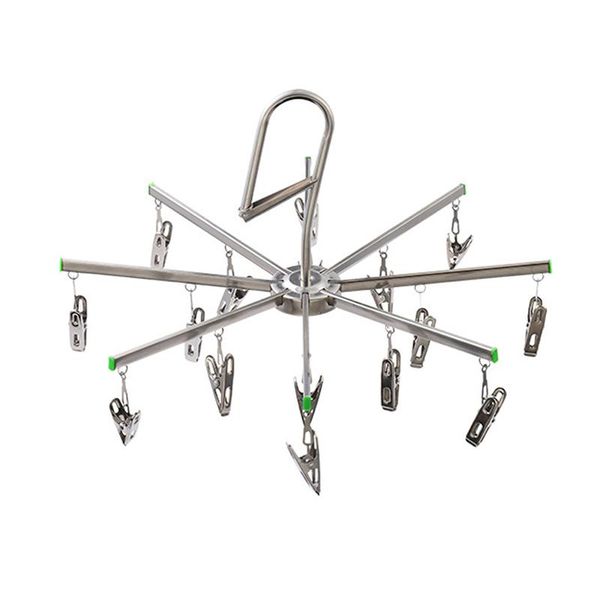 

hangers & racks foldable stainless steel underwear sock dryer laundry rack flat head clothes hanger airer rust resistant strong grip clip