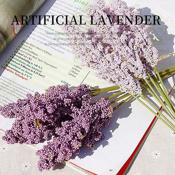

decorative flowers & wreaths 10 pieces bundle pe lavender artificial flower wholesale plant wall decoration bouquet material manual diy vase