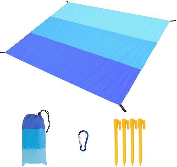 

outdoor pads 2x2.1m beach mat folding camping picnic towel travel summer portable anti sand blanket