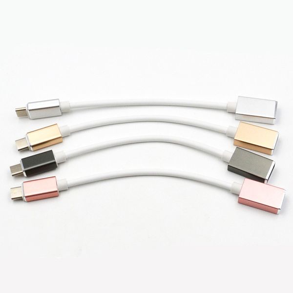 Novo metal USB 3.1 Tipo C Adaptador USB OTG Sync Sync Sync Converter Adapter Cable