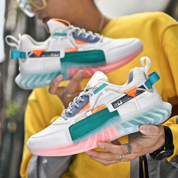 

2021 spring shoes men's low coconut tide breathable popcorn bottom sports mesh