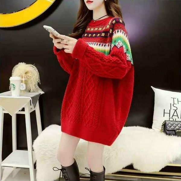 

autumn winter women's sweaters pullovers warm pacthwork korean fashionable long sleeve solid oversize jumpers, White;black