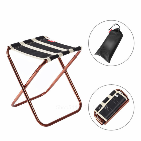 

portable outdoor foldable aluminum alloy nylon cloth folding fishing chair lightweight picnic camping accessories