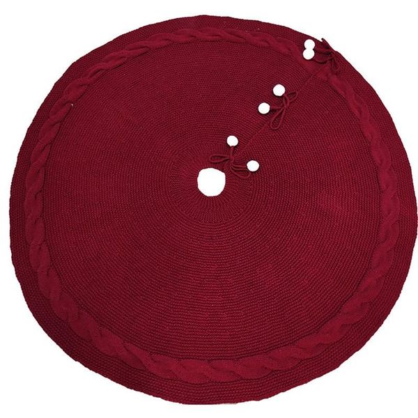 

aprons christmas tree skirt, 48 inches traditional knitted rustic skirt for xmas holiday decorations indoor outdoor