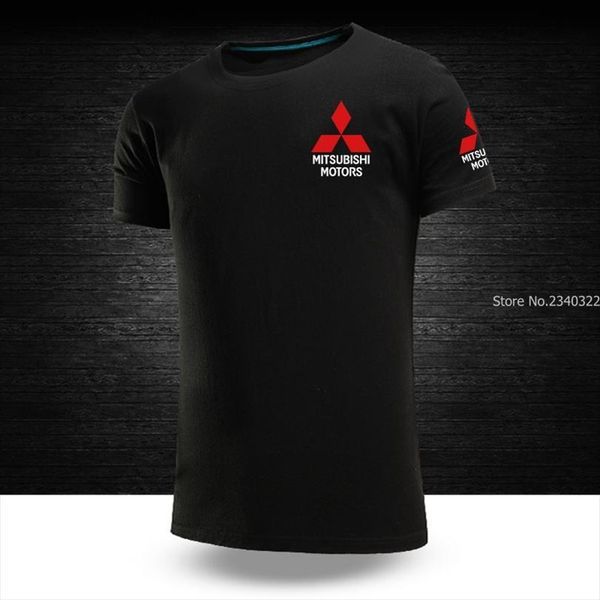 

summer mitsubishi and women mens t shirts work short sleeve, White;black