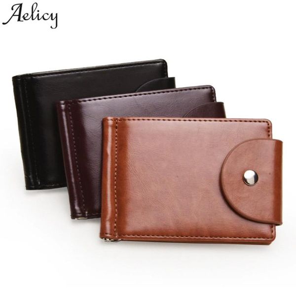 

wallets aelicy @ short fold leather retro zipper buckle multi card holder wallet male carteira men 2021, Red;black