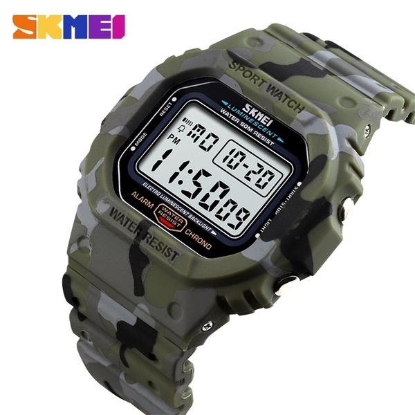 

skmei 1471 waterproof luminous digital watch military sports men wristwatch men's watches relogio masculino relojes para hombre 210329, Slivery;brown
