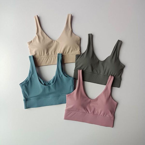 

yoga outfit women fashion fitness bra gathering shockproof breathable underwear gym running exercise push up sport top